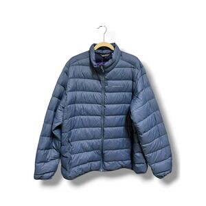 Eddie Bauer Men Microlight III Down Packable Jacket Blue Puffer 650 Fill XXL NEW